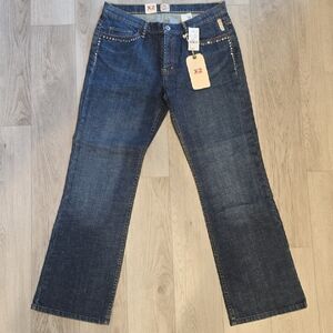 Vintage EXPRESS Blue Denim Jeans with Studded RHINESTONE Details